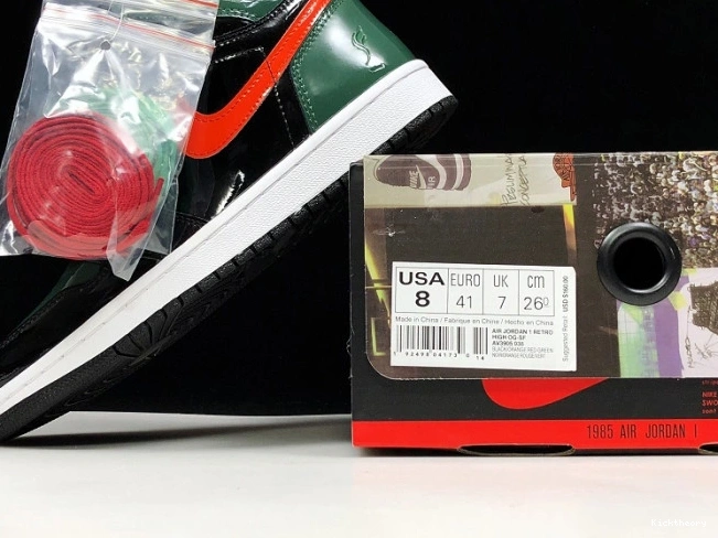 Kick Theory SoleFly Jordan High Orange-Fir Air 1 AV3905-038 Retro Black OG x Team 0729